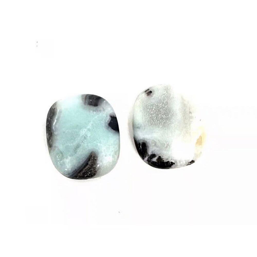 2pcs Beads for Jewelry #20928 Amazonite Stone Focal Beads